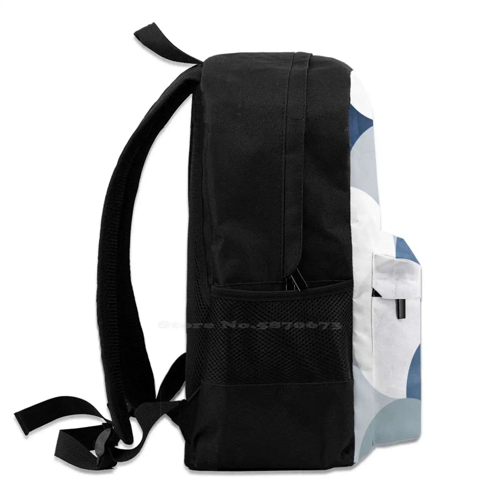 Modern Art Backpack Student School Laptop Travel Abstract Marble Concrete