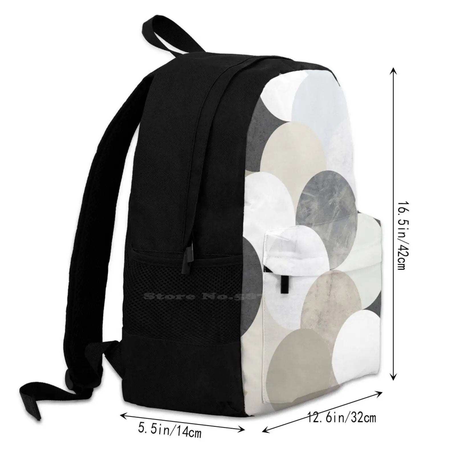 Modern Art Travel Laptop Backpack Abstract Marble Concrete Minimal
