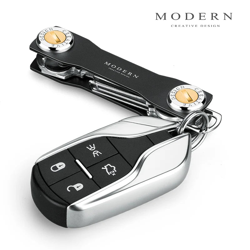 Leather Smart Key Organizer Holder Key Chain Key Wallet Travel Gift