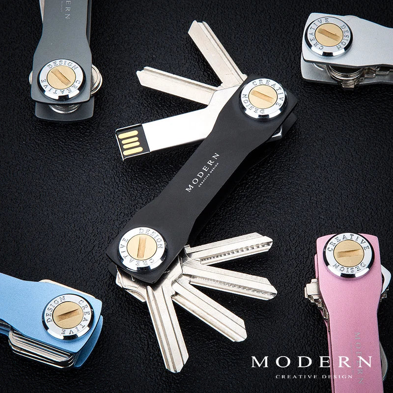 Leather Smart Key Organizer Holder Key Chain Key Wallet Travel Gift