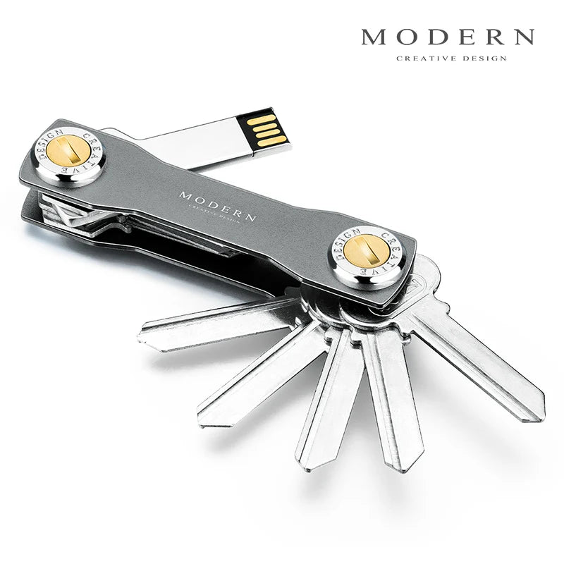 Leather Smart Key Organizer Holder Key Chain Key Wallet Travel Gift