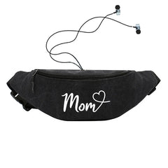 Mom Printed Waist Bag Fanny Pack Casual Money Phone Belt Bag
