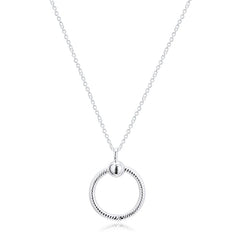 Large O Pendant 925 Sterling Silver DIY Necklaces Pendants for Women