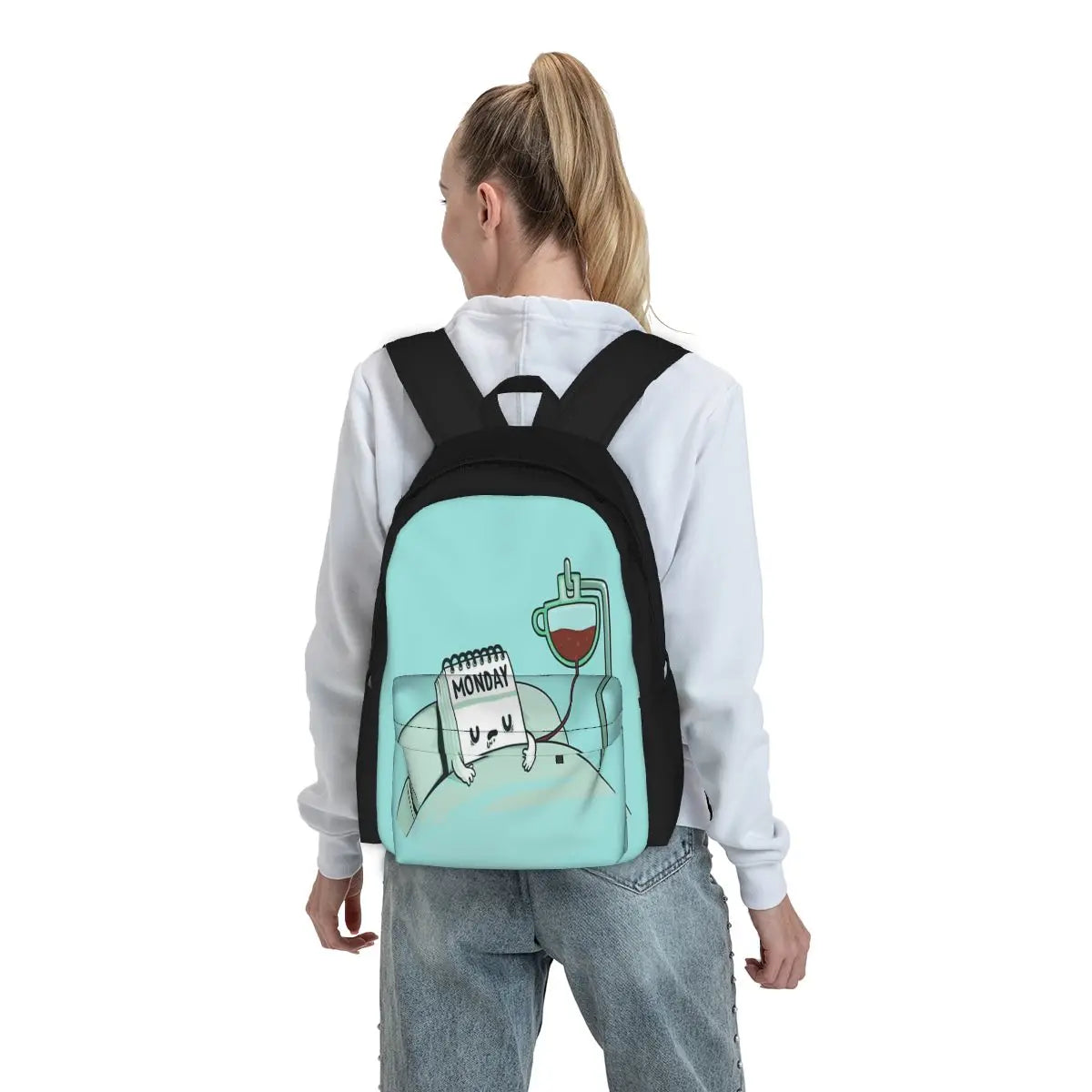 Monday Coffee Backpacks Men's and Women's Retro Bags