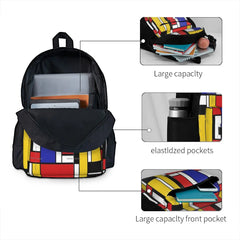 Mondrian Art Backpacks Men's Backpacks Bags For Women Anime Women Backpack