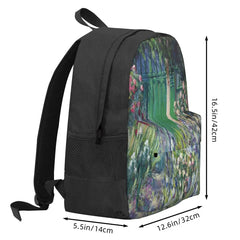 Monet's Garden Door Painting Backpack