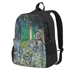 Monet's Garden Door Painting Backpack