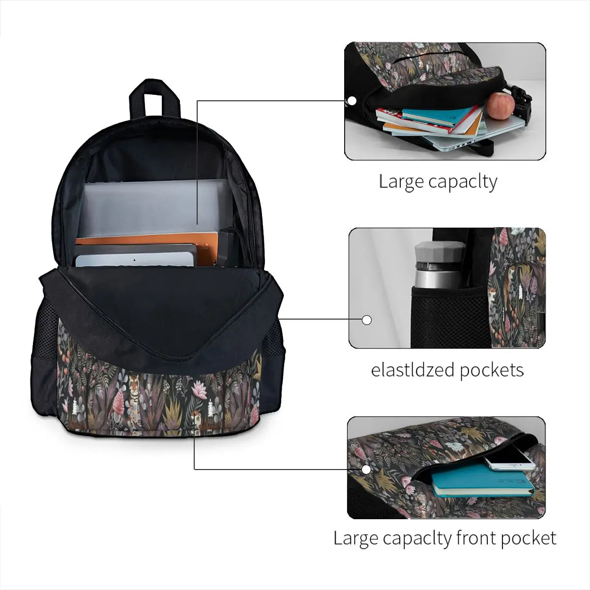 Moody Jungle Backpacks Men Women Handbag Youth Bags