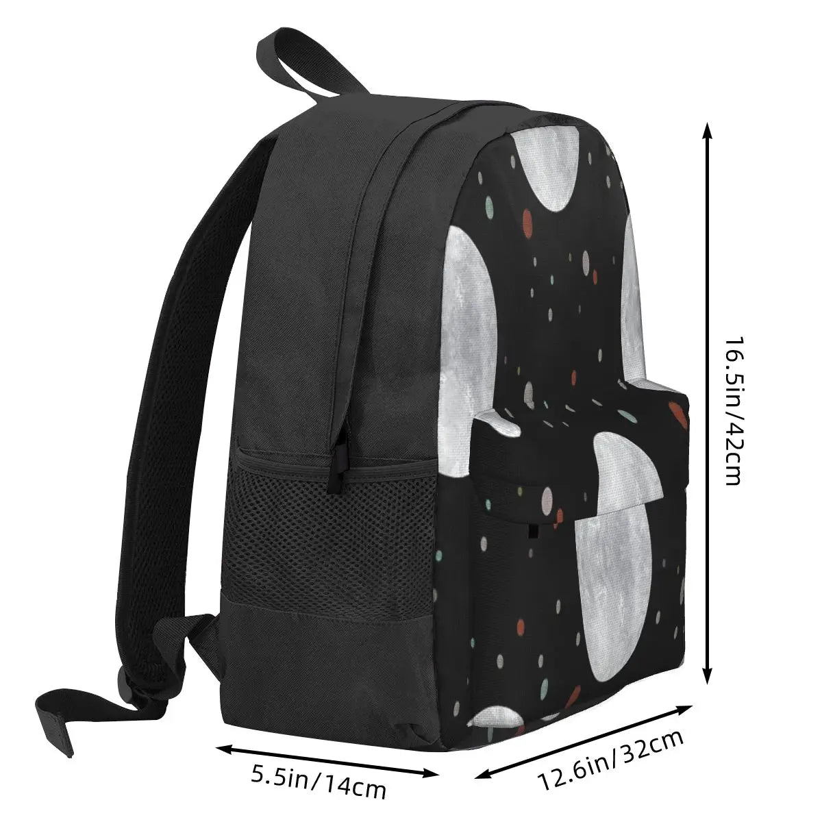 Moon 3 Backpacks Men's & Women's Zipper Close Bags