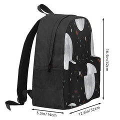 Moon 3 Backpacks Men's & Women's Zipper Close Bags
