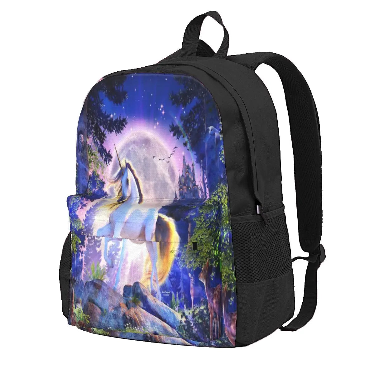 Moonlight Unicorn Backpacks Men's & Women's Retro Kids Backpack