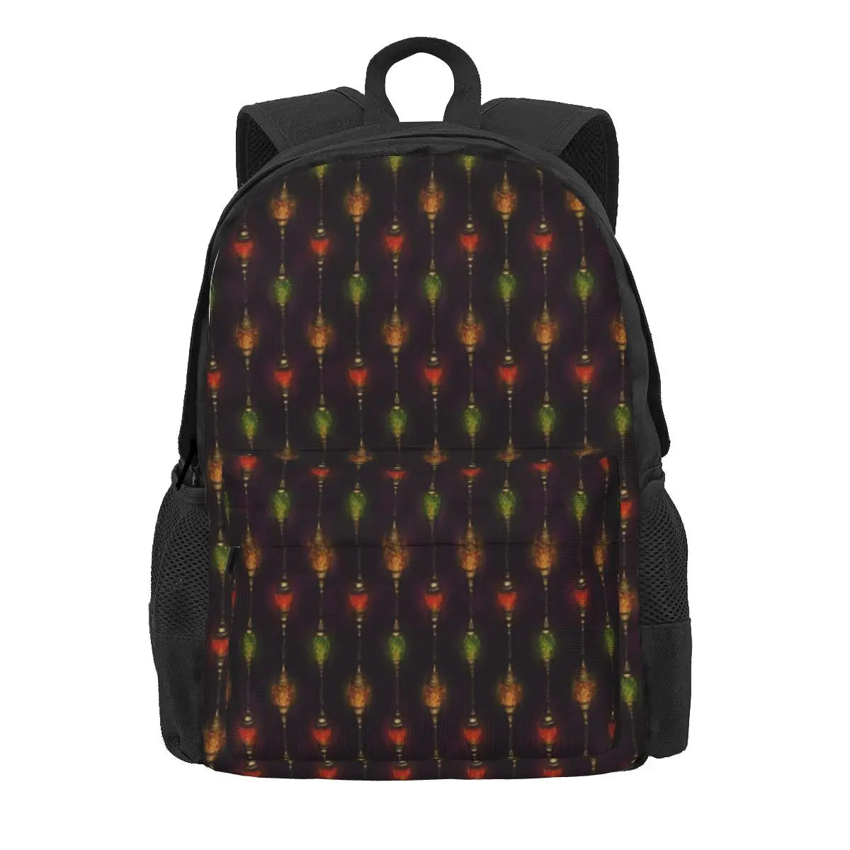 Moroccan Lanterns Pattern Backpack - Colorful Men's and Women's Bag