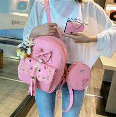 Waterproof Kids Backpack Bow Fringed Backpack