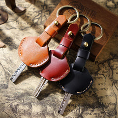 Moterm Leather Keychain Cowhide Car Key Holder Men Keyrings Retro