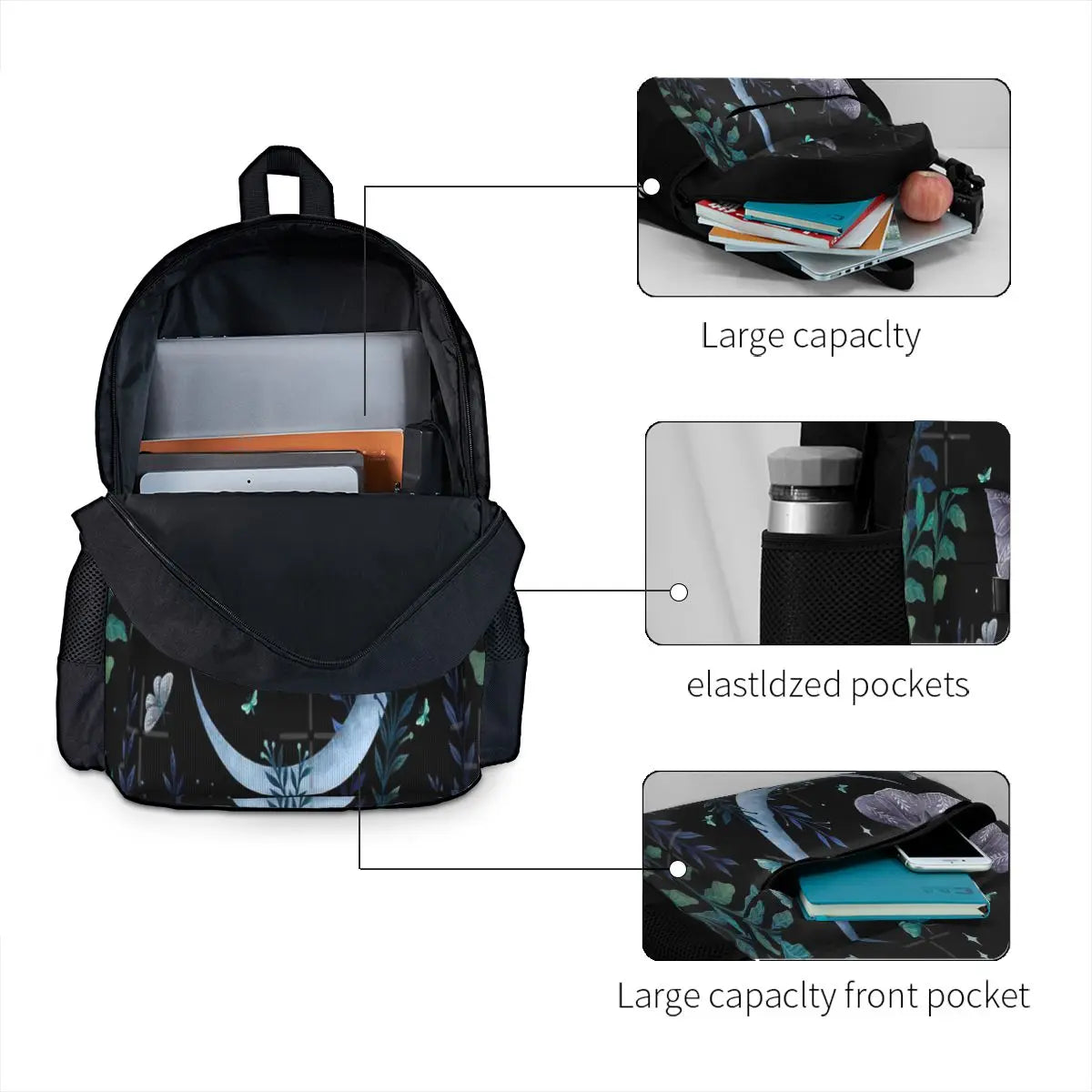 Moth Garden 2 Backpacks Men's Women's Kpop School Backpack