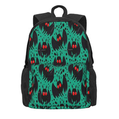Mothman Green Night Backpacks Men's Women School Bag Girl