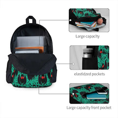 Mothman Green Night Backpacks Men's Women School Bag Girl