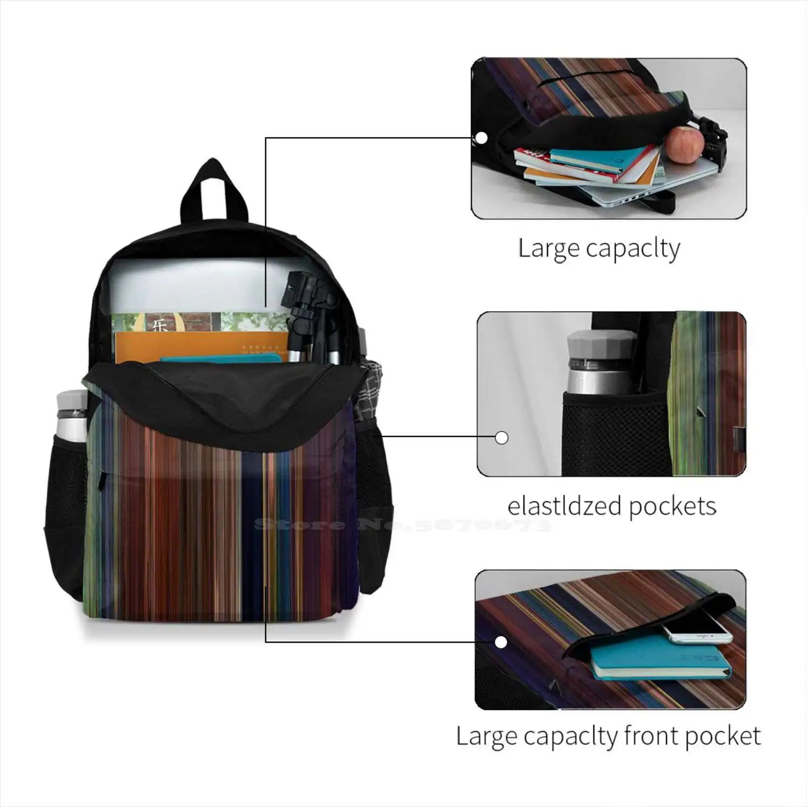 Tangled Moviebarcode Travel Laptop Backpack