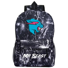 Mr Beast Lightning Cat School Bagpacks for Boys Girls Teens