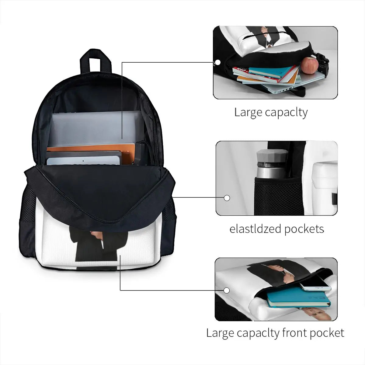 Global Print Backpacks for Men and Women