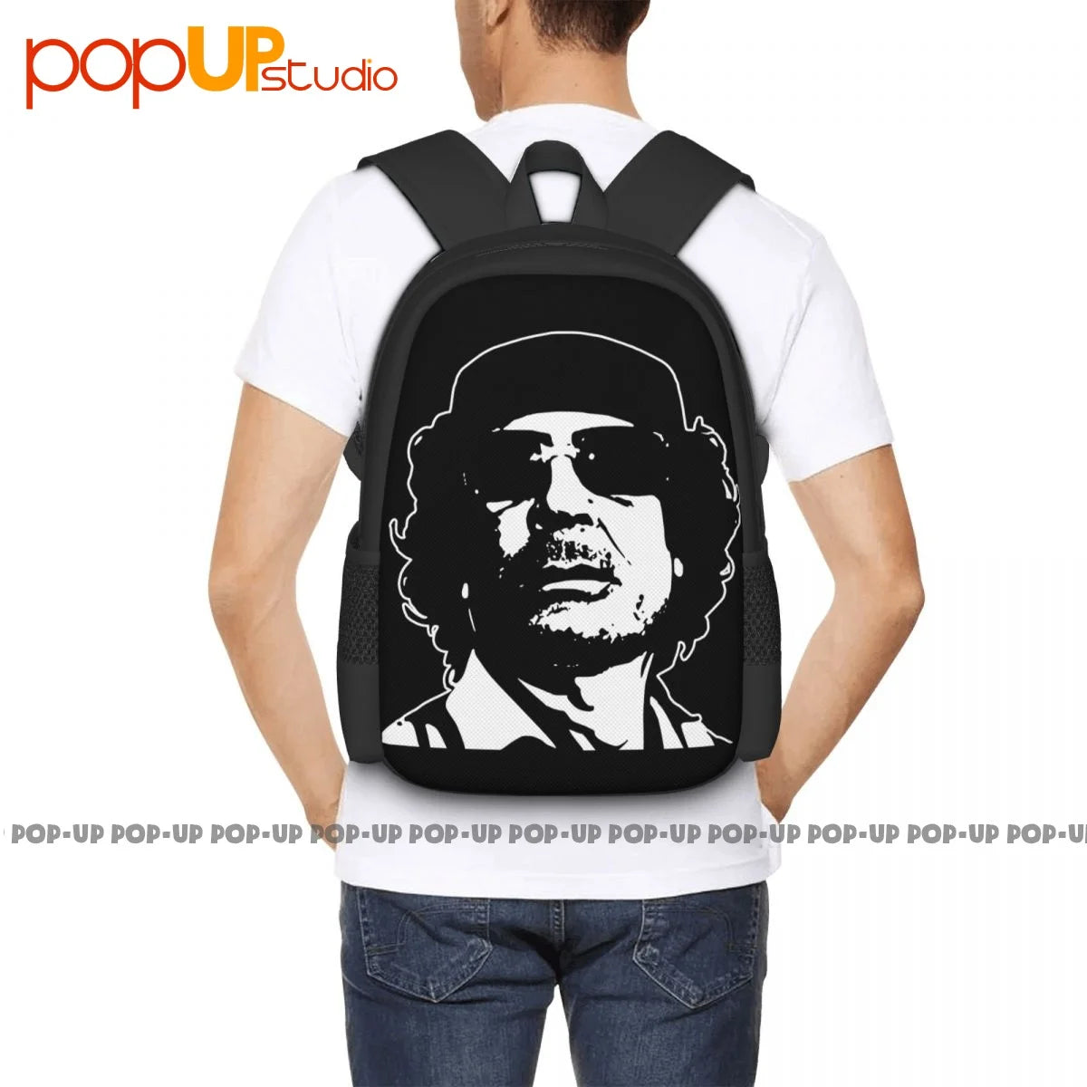 Muammar Al Gaddafi I Love Libya Backpack Large Capacity Vintage