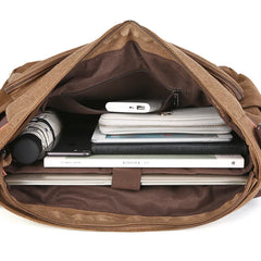 Mugu Canvas Shoulder Bag for Men - Large 17 Inch Computer Bag