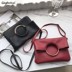 Vintage PU Leather Shoulder Bag for Women - Large Capacity Handbag