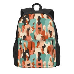 Multi-Ethnic Crowd Backpacks Men's and Women's Zipper Backpacks