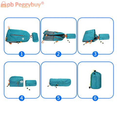 Multi-Function Travel Backpack Folding Oxford Cloth Zipper Backpack Waterproof