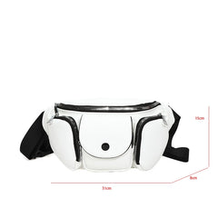 Multi-Function Women's Waist Bag Pu Leather Crossbody Chest Bags