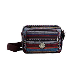 Striped Canvas Single Bag Women Messenger Bag