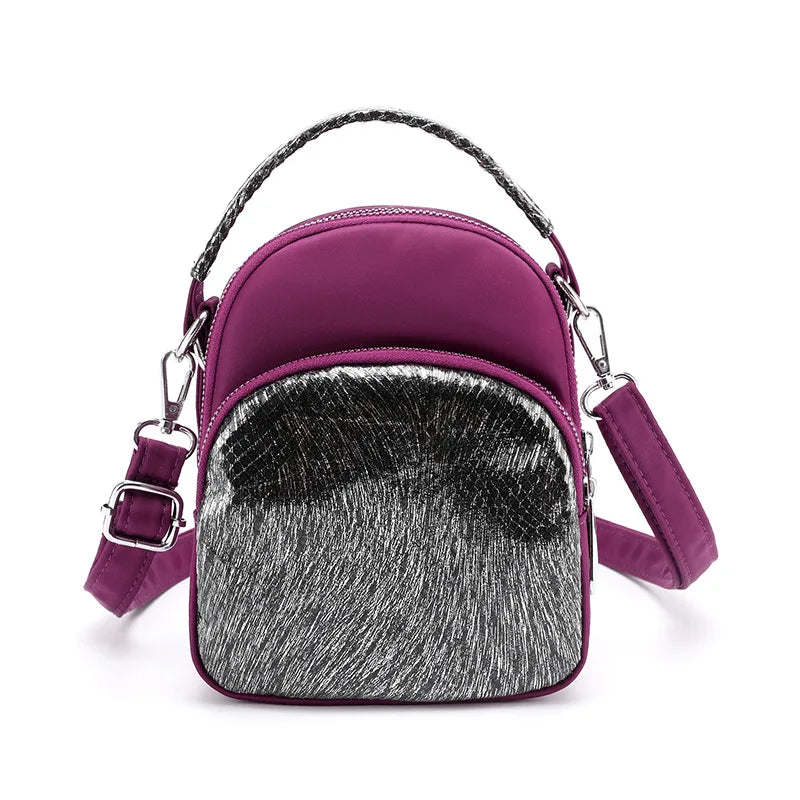Nylon Crossbody Shoulder Tote Handbags with Sequins