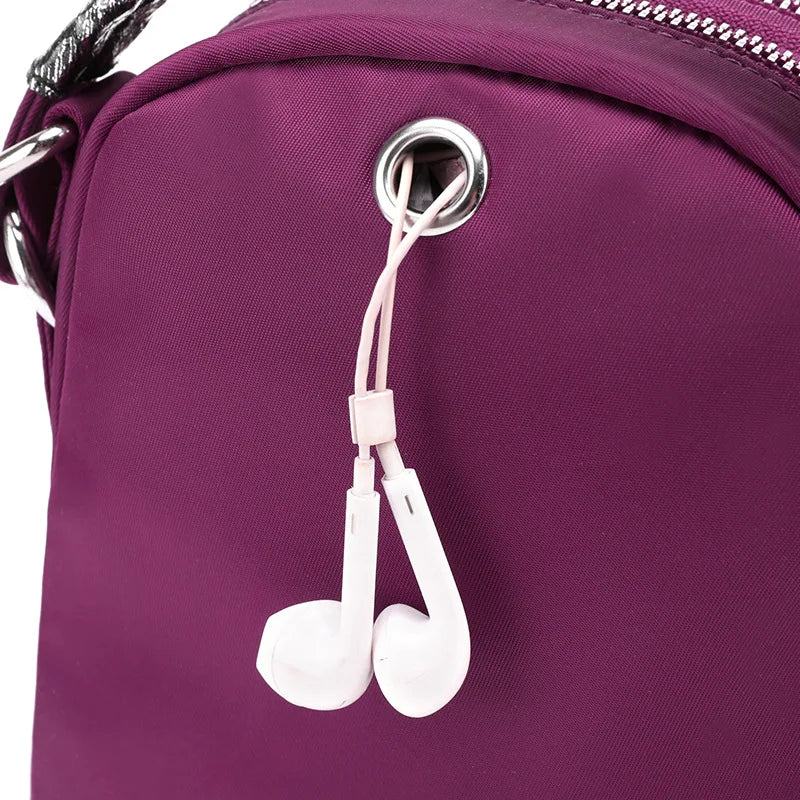 Nylon Crossbody Shoulder Tote Handbags with Sequins