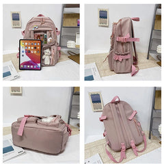 Large Capacity Multi-Pocket Nylon School Backpack