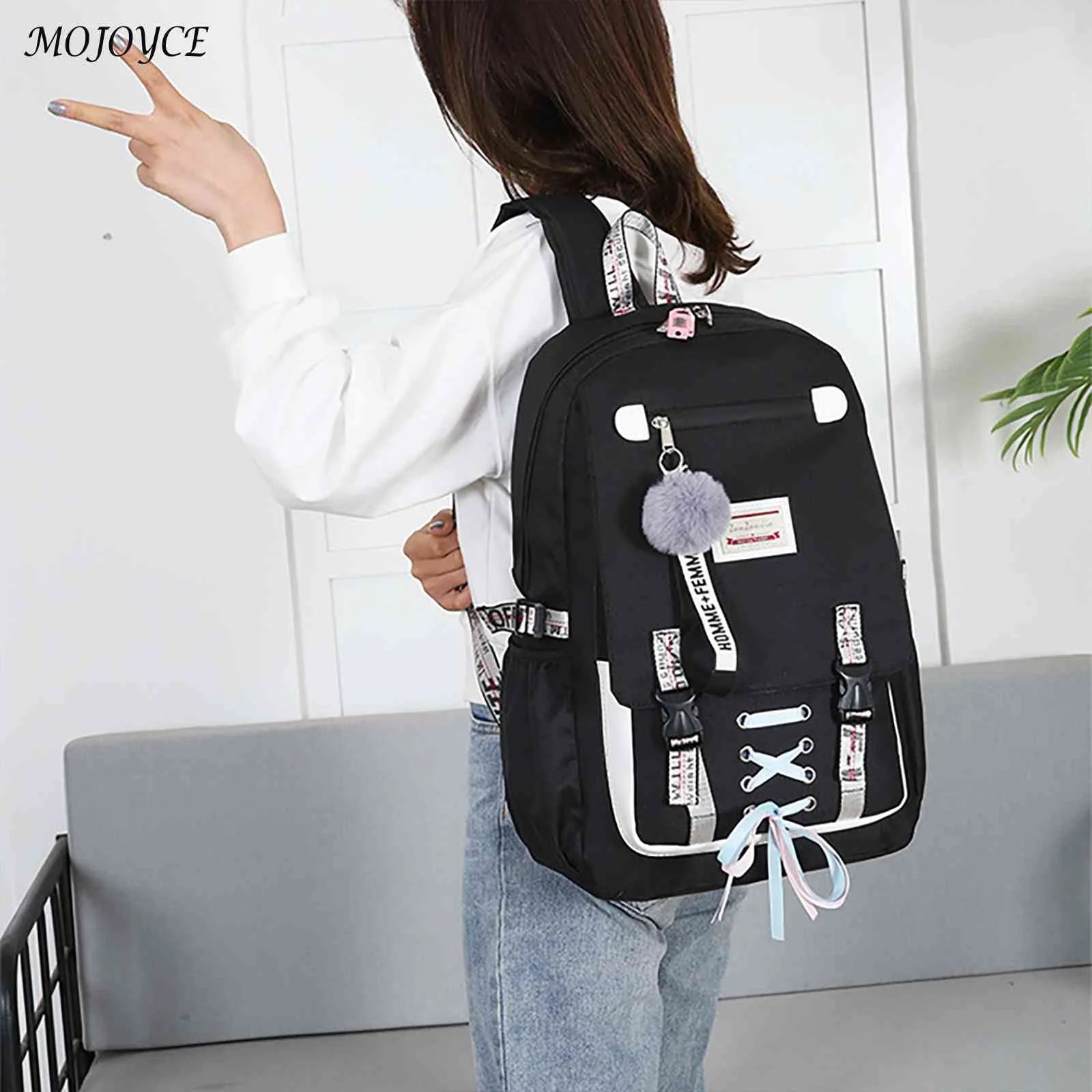 Multi-Pocket Students Backpack School Bag for Teenage Girls Boys