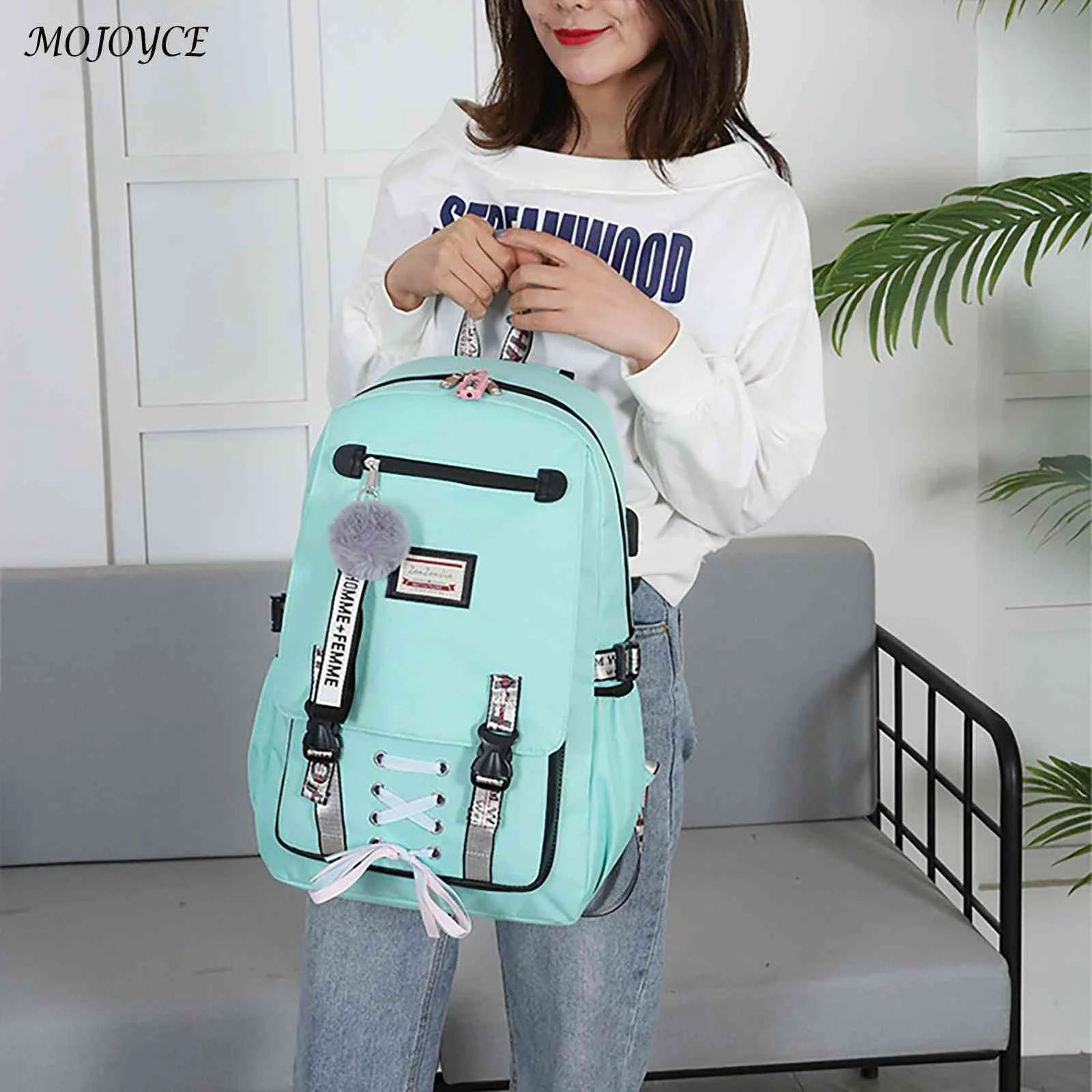 Multi-Pocket Students Backpack School Bag for Teenage Girls Boys