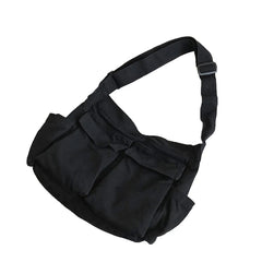 Canvas Big Size Handbag High Street Hip Hop Zipper Messenger Bag