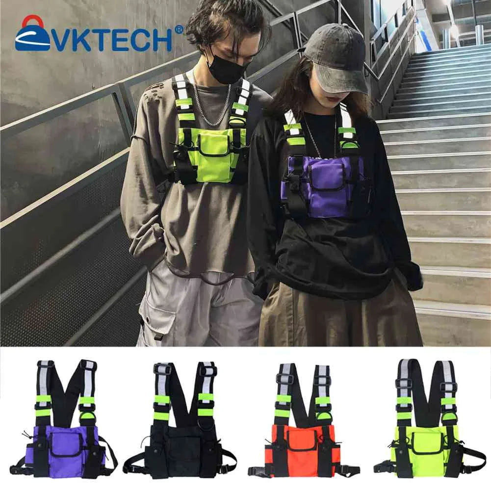 Reflective Tactical Bag Belt Bag Pouch Packs Multi-Pockets