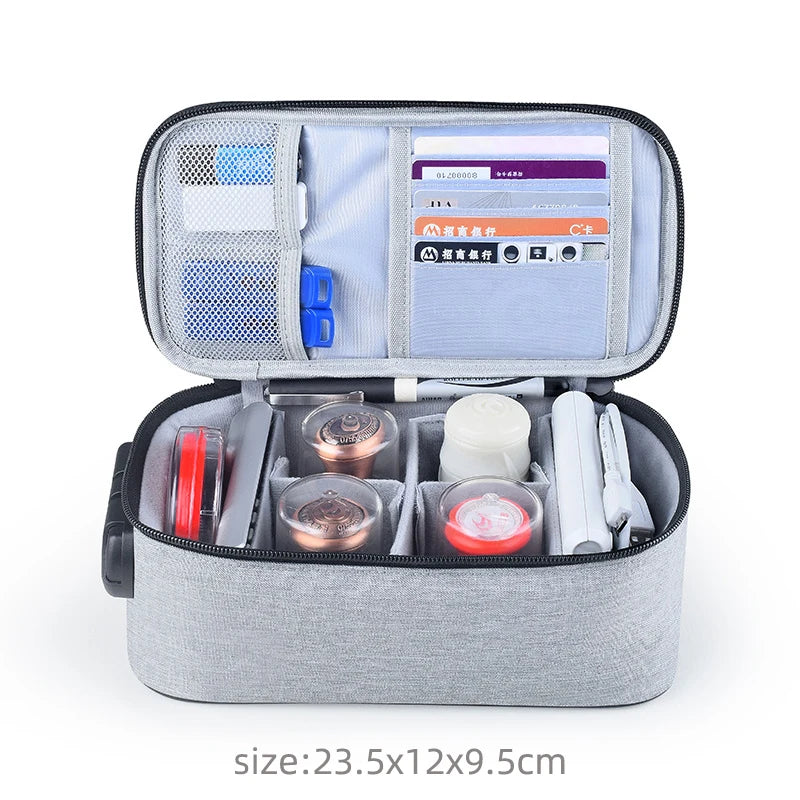 Multi-Purpose Document Storage Briefcase Business Trip Portable Seal