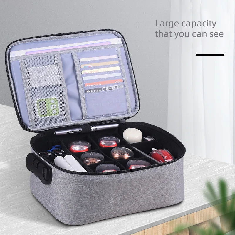 Multi-Purpose Document Storage Briefcase Business Trip Portable Seal