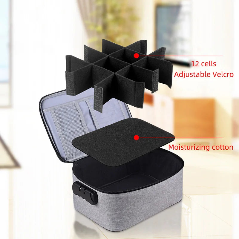 Multi-Purpose Document Storage Briefcase Business Trip Portable Seal