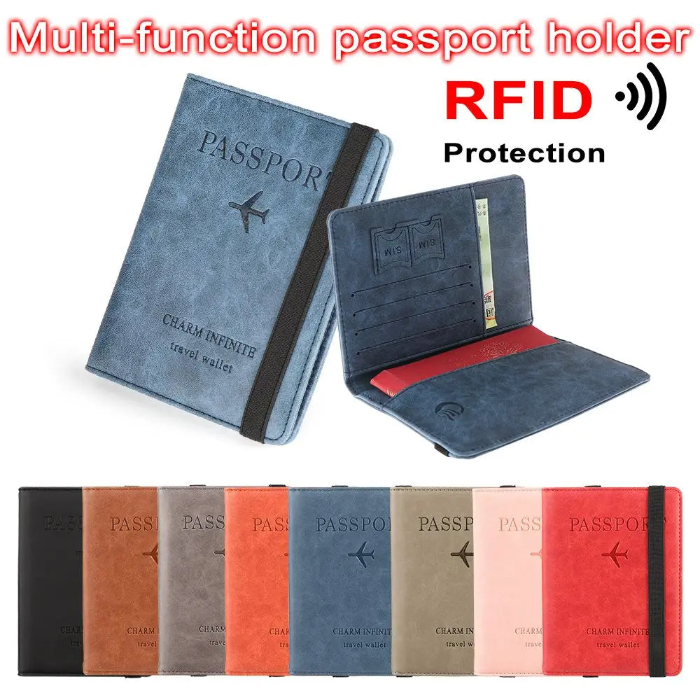 RFID Wallet Passport Holder Travel Cover Case