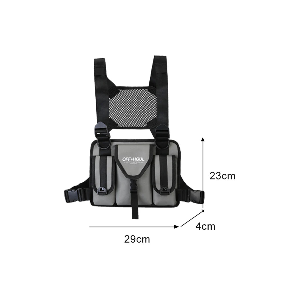Multi-function Shoulder Waist Bags Hip-Hop Street Travel VestPacks