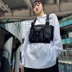 Multi-function Shoulder Waist Bags Hip-Hop Street Travel VestPacks