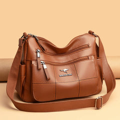 Multi-pocket Leather Crossbody Bags For Women Handbags Purses Lady Bag