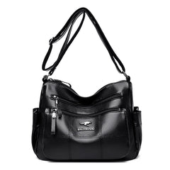 Multi-pocket Leather Crossbody Bags For Women Handbags Purses Lady Bag