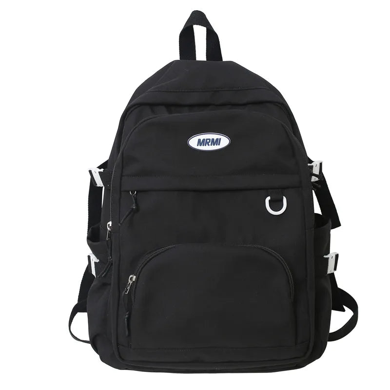 Multi-Pocket Nylon Woman Backpack Casual Student Rucksack High Capacity