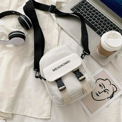 Canvas Crossbody Bag Moisture-proof Lightweight Adjustable Large Capacity