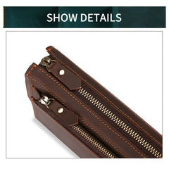 Retro Style Leather Handbag for Business Travel