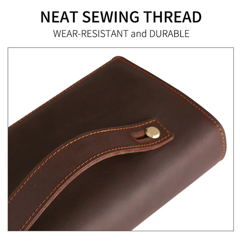 Retro Style Leather Handbag for Business Travel